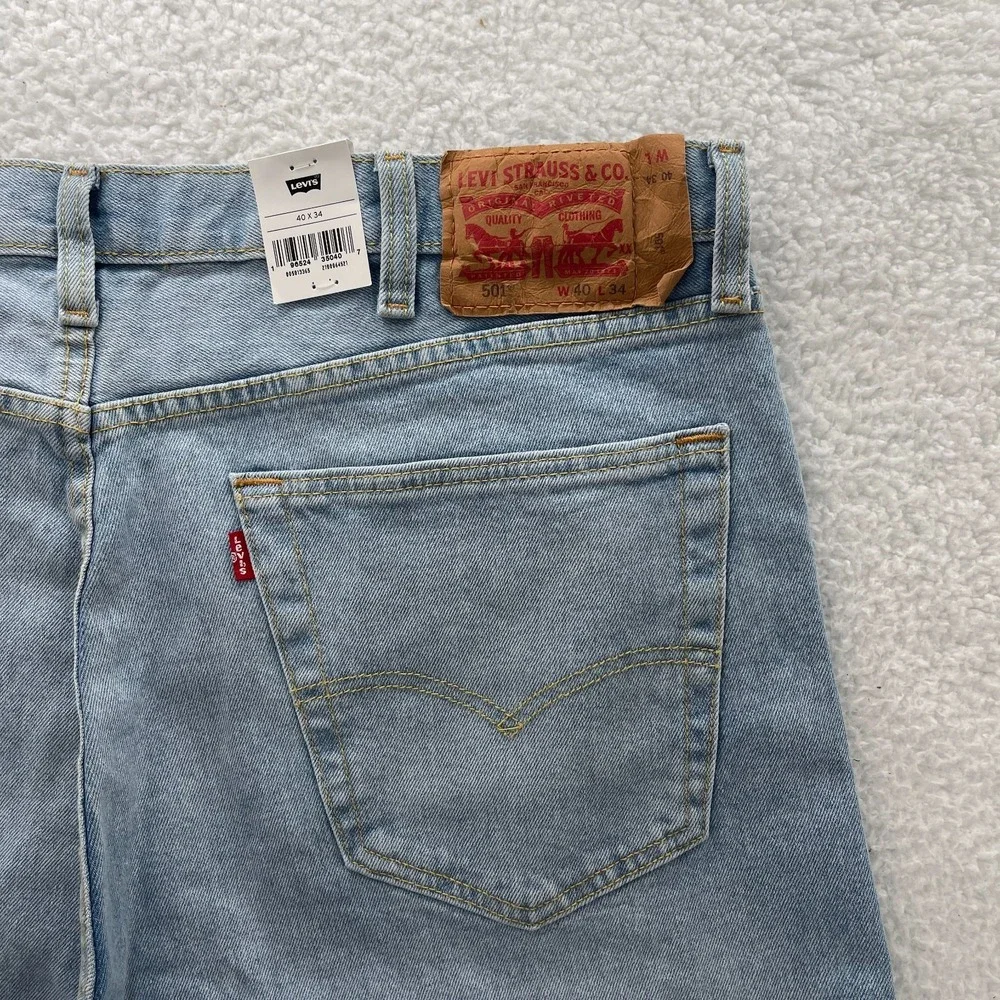 Levis 501 Jeans Mens 40x34 Blue Original Fit Straight Denim Casual 90s Cowboy